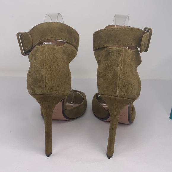 Samuele Failli Sz 8.5 Olive Green Suede Sandals